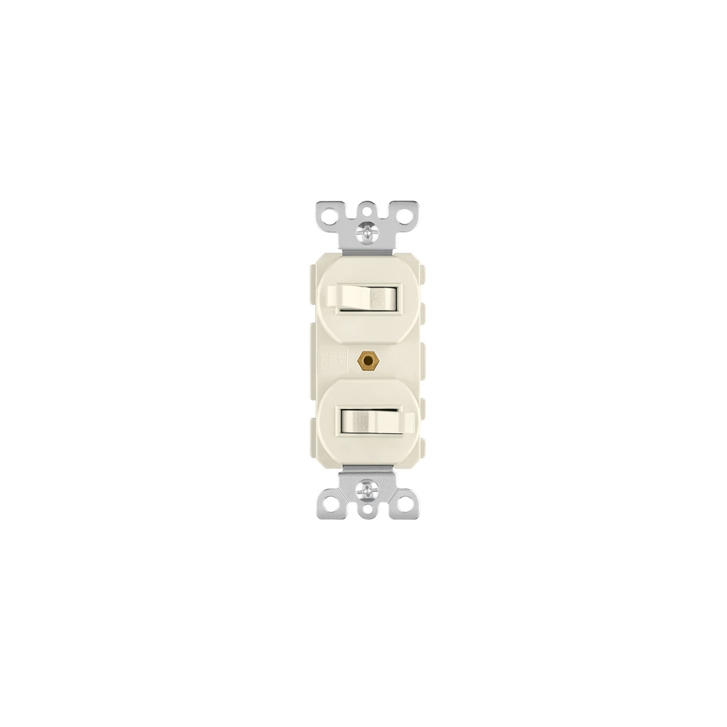 Interruptor dúplex de palanca, Standard, marfil, Volteck - Pag 535