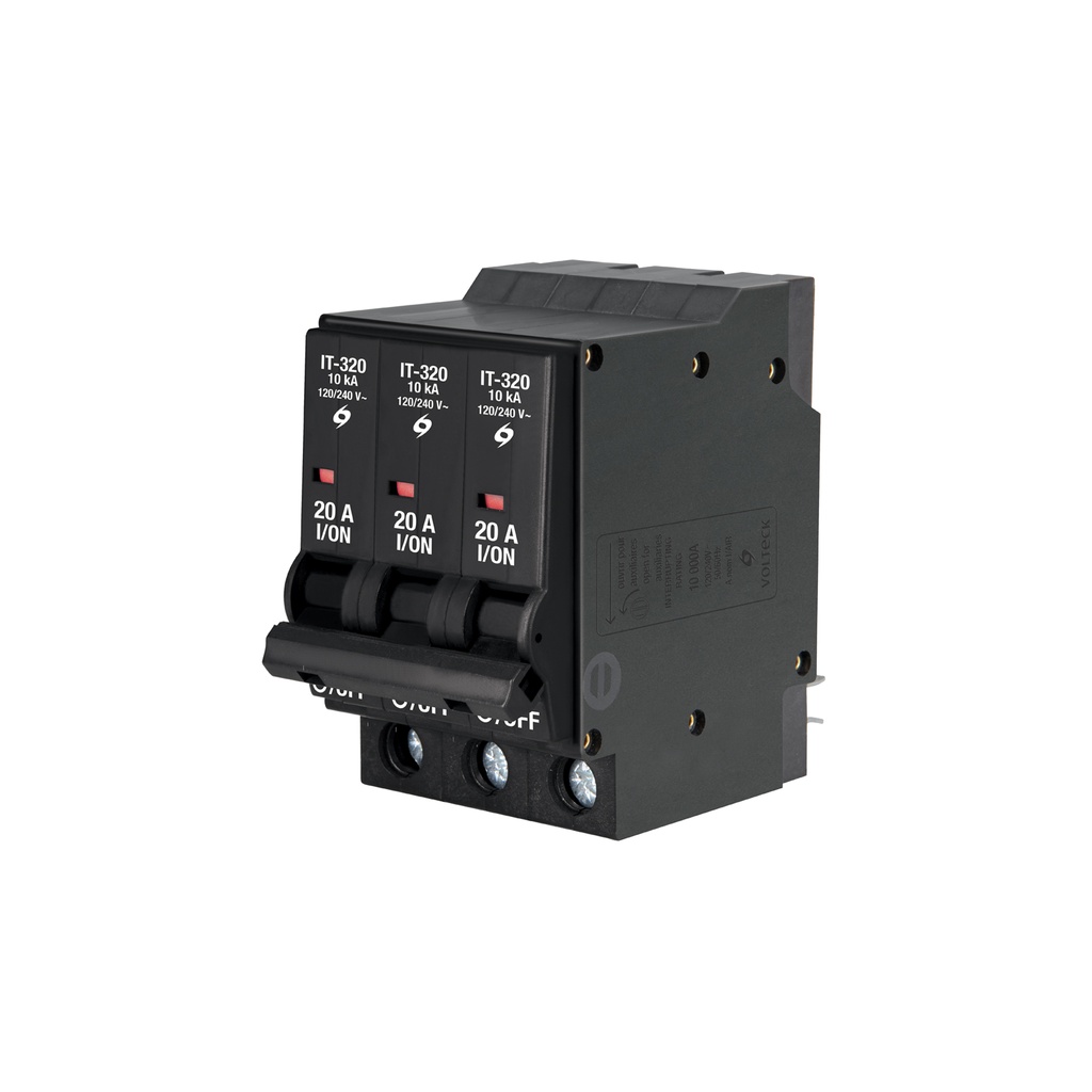 Interruptor termomagnético 3 polos 20 A, Volteck - Pag 558