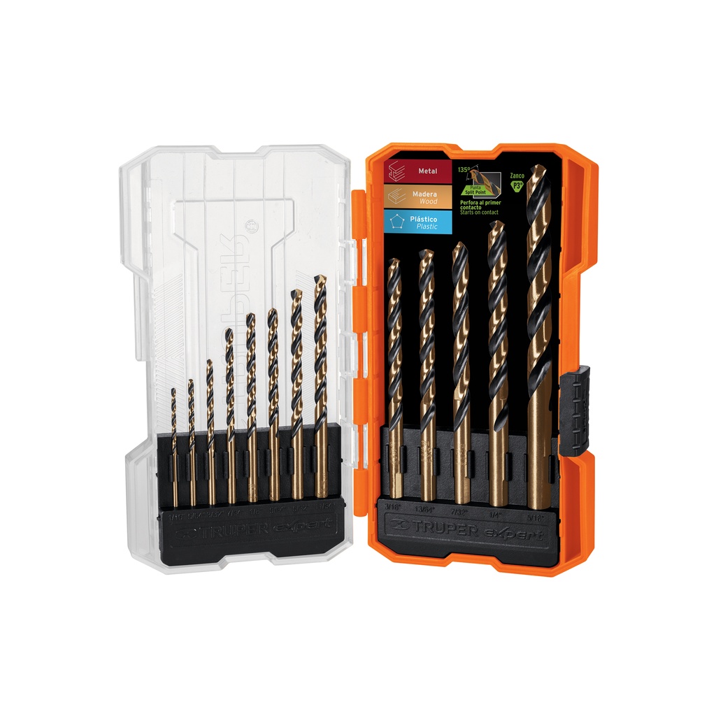 Juego de 13 brocas HSS para metal en estuche, Truper Expert - Pag 71