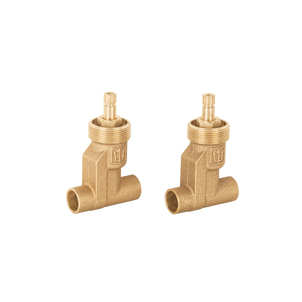 Juego de 2 llaves de empotrar soldables, Foset Basic - Pag 622, 630, 640