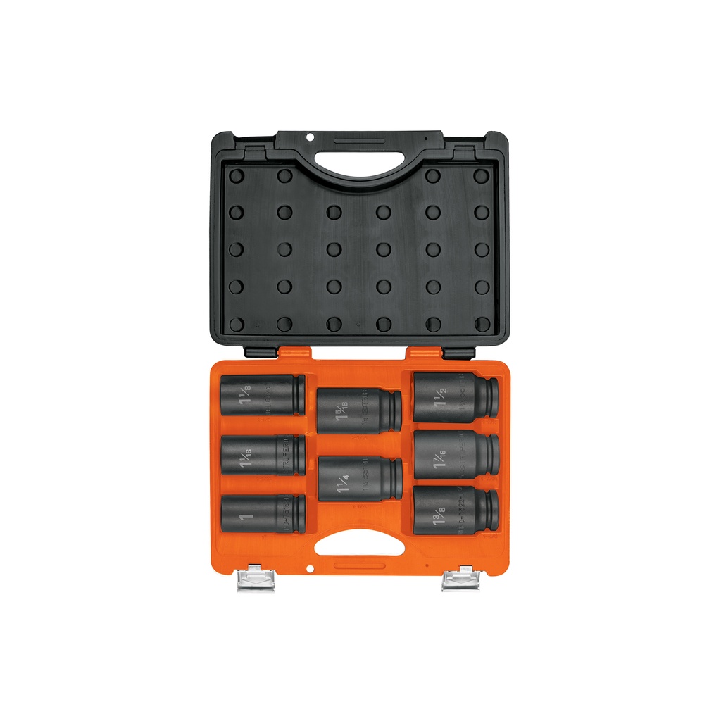 Juego de 8 dados largos cuadro 3/4' de impacto 6 puntas std - Pag 163