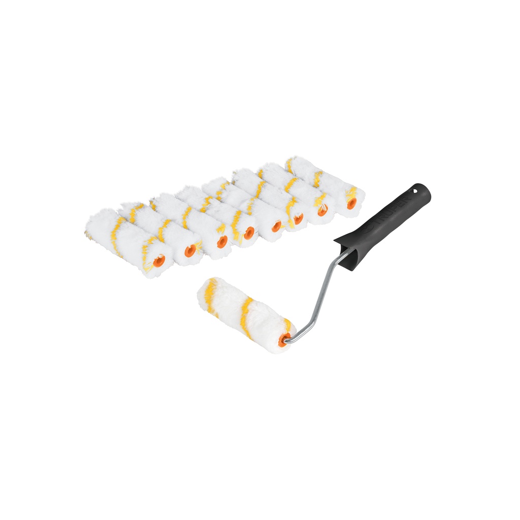 Kit de maneral y 9 mini rodillos de 4' de poliéster, Truper - Pag 392