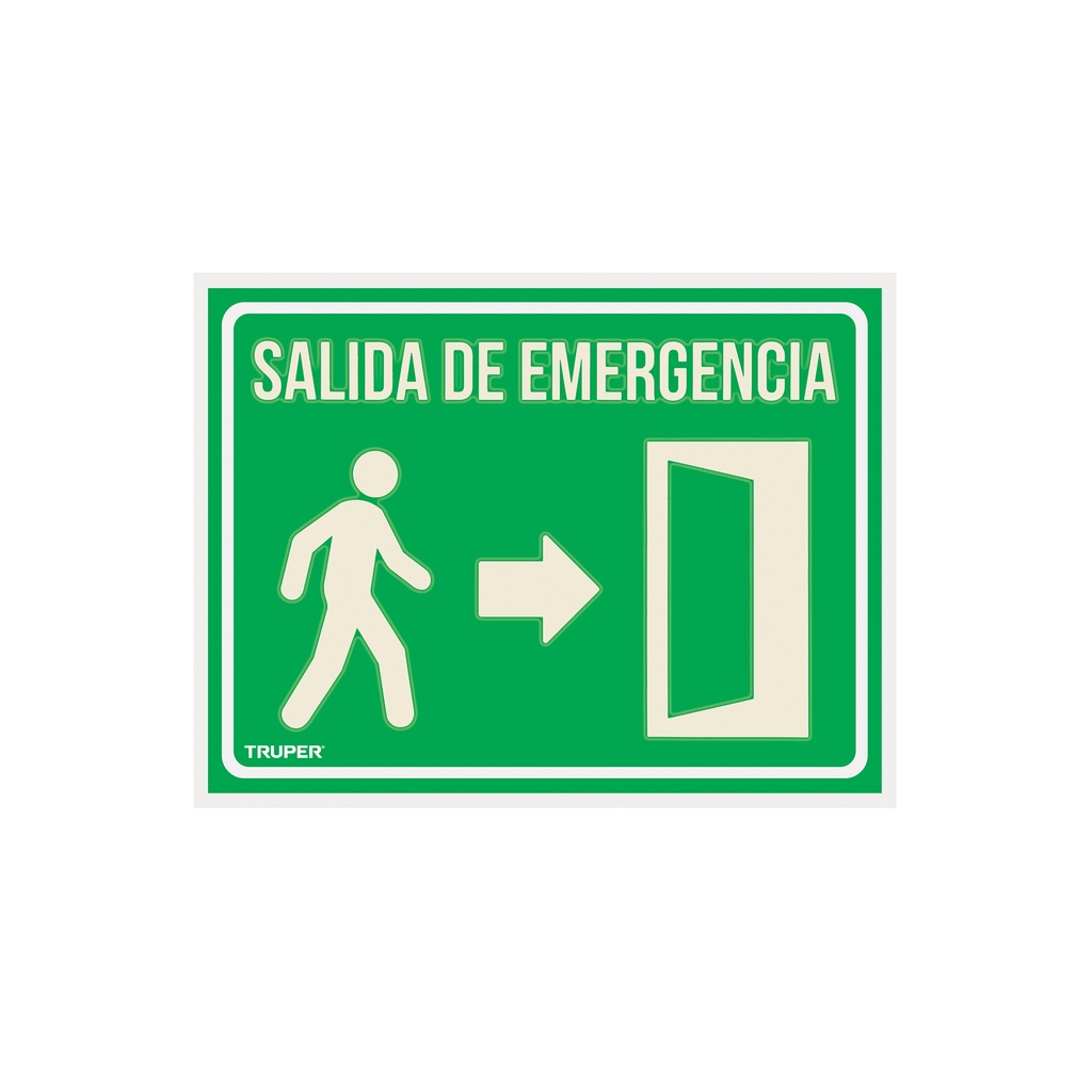 Letrero de señalización 'SALIDA DE EMERGENCIA', 21 x 28 cm - Pag 465