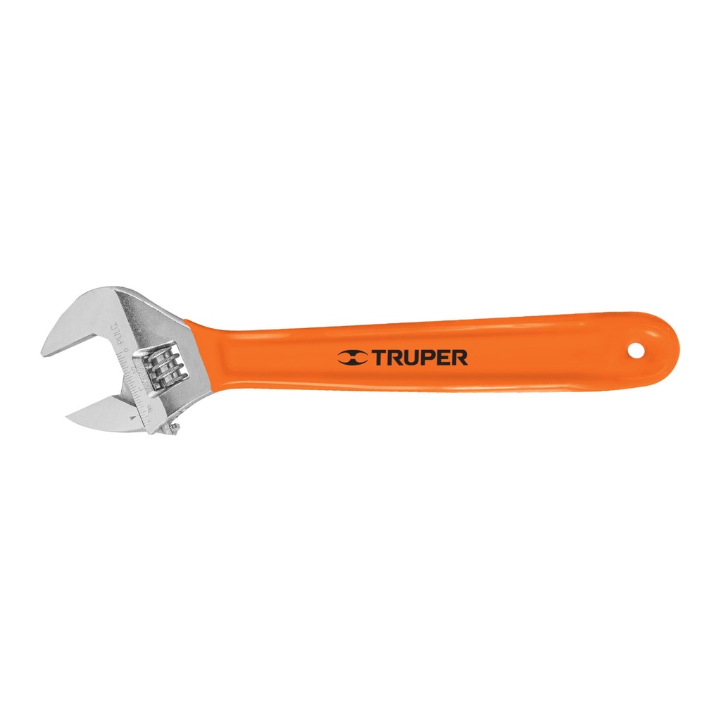 Llave ajustable (perico) 15' cromada mango de PVC, Truper - Pag 283