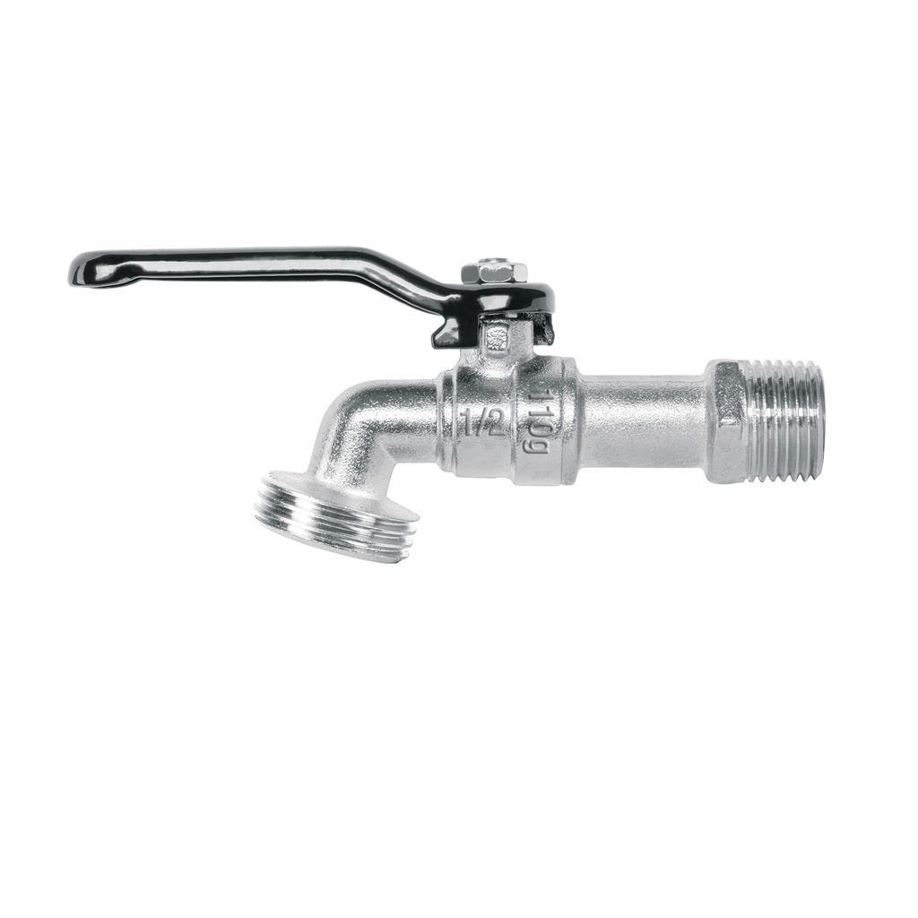 Llave de esfera de zinc 1/2', 110 g, s/adaptador, Basic - Pag 721