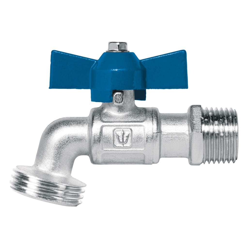 Llave esfera de latón 1/2', maneral corto, 130g, s/adaptador - Pag 721