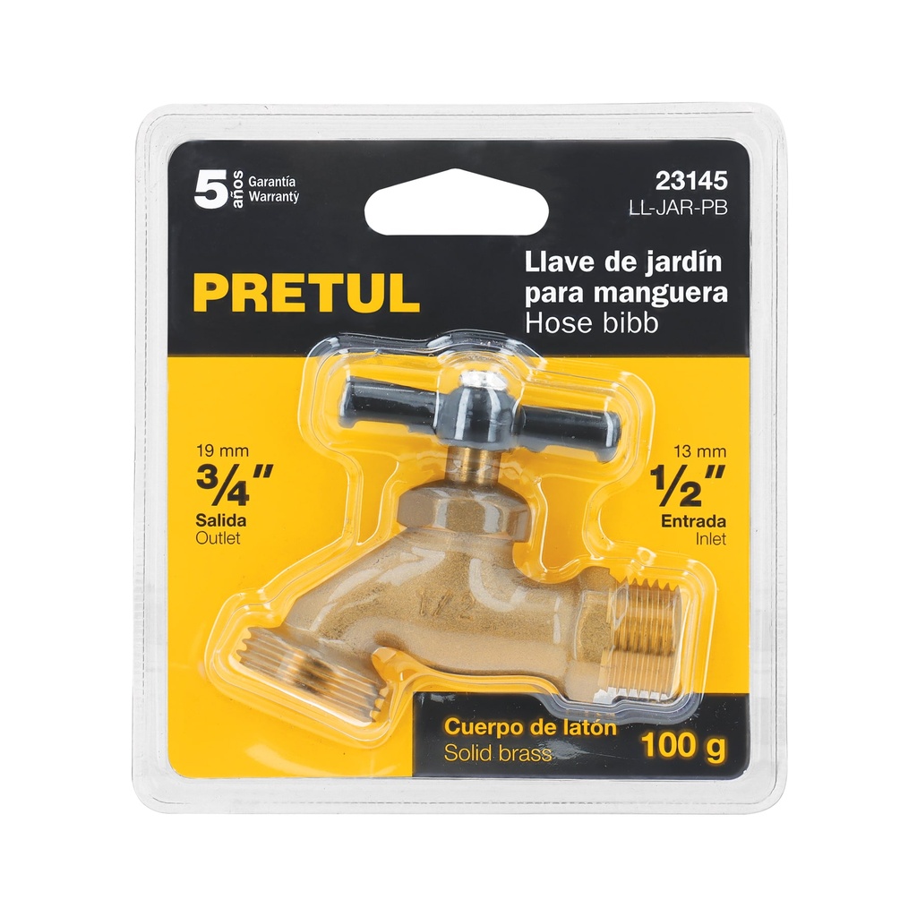 Llave para manguera, de latón 100 g 1/2', en blíster, Pretul - Pag 235, 720