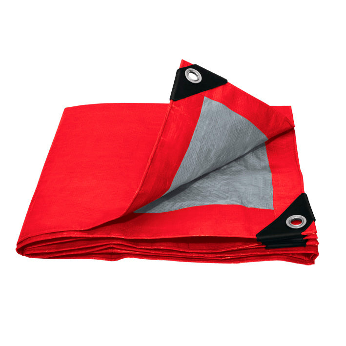 Lona de polietileno color roja 3m x 4m