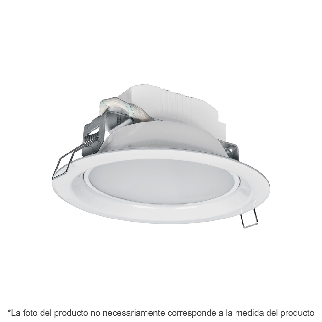 Luminario LED empotrado redondo de 5 W, luz cálida, Volteck - Pag 598