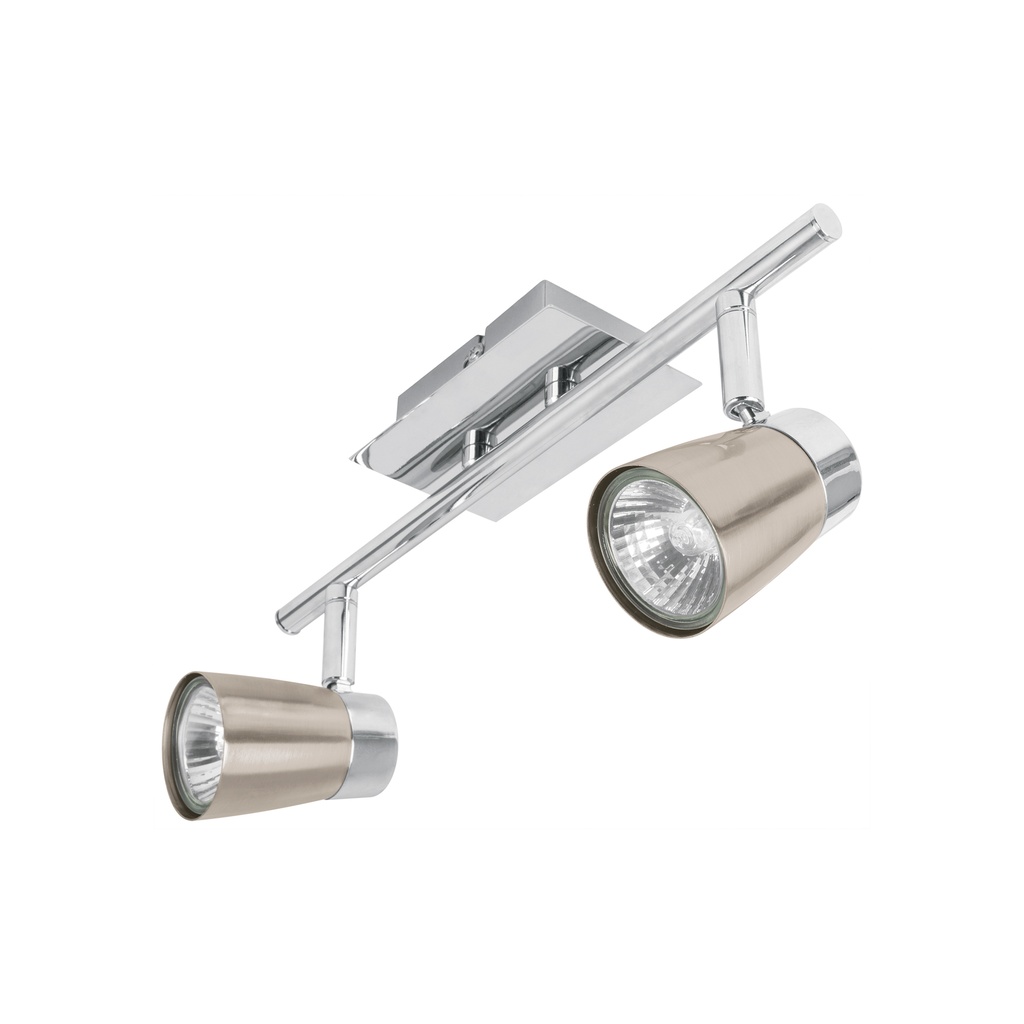 Luminario de sobreponer con 2 spots base GU10, Volteck - Pag 595