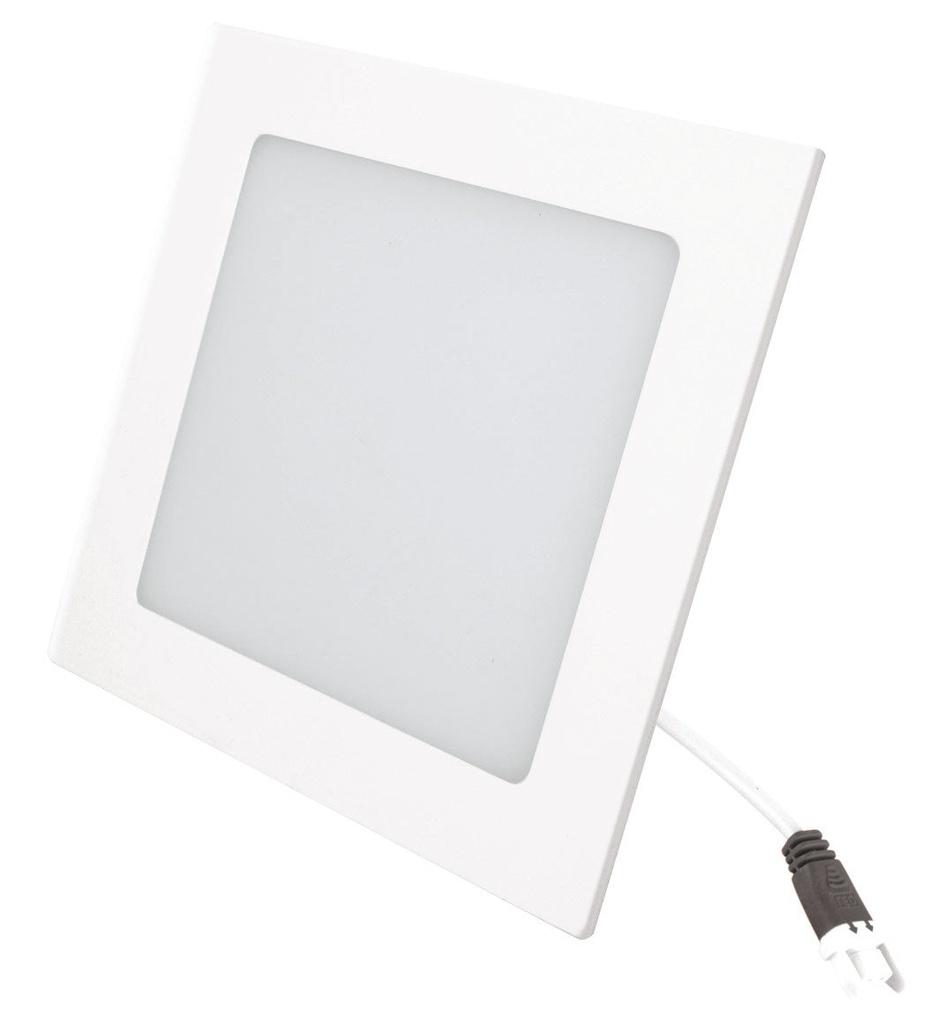 Luminario empotrable cuadrado LED, Linea ECO, 18 W, luz blanca 6500K