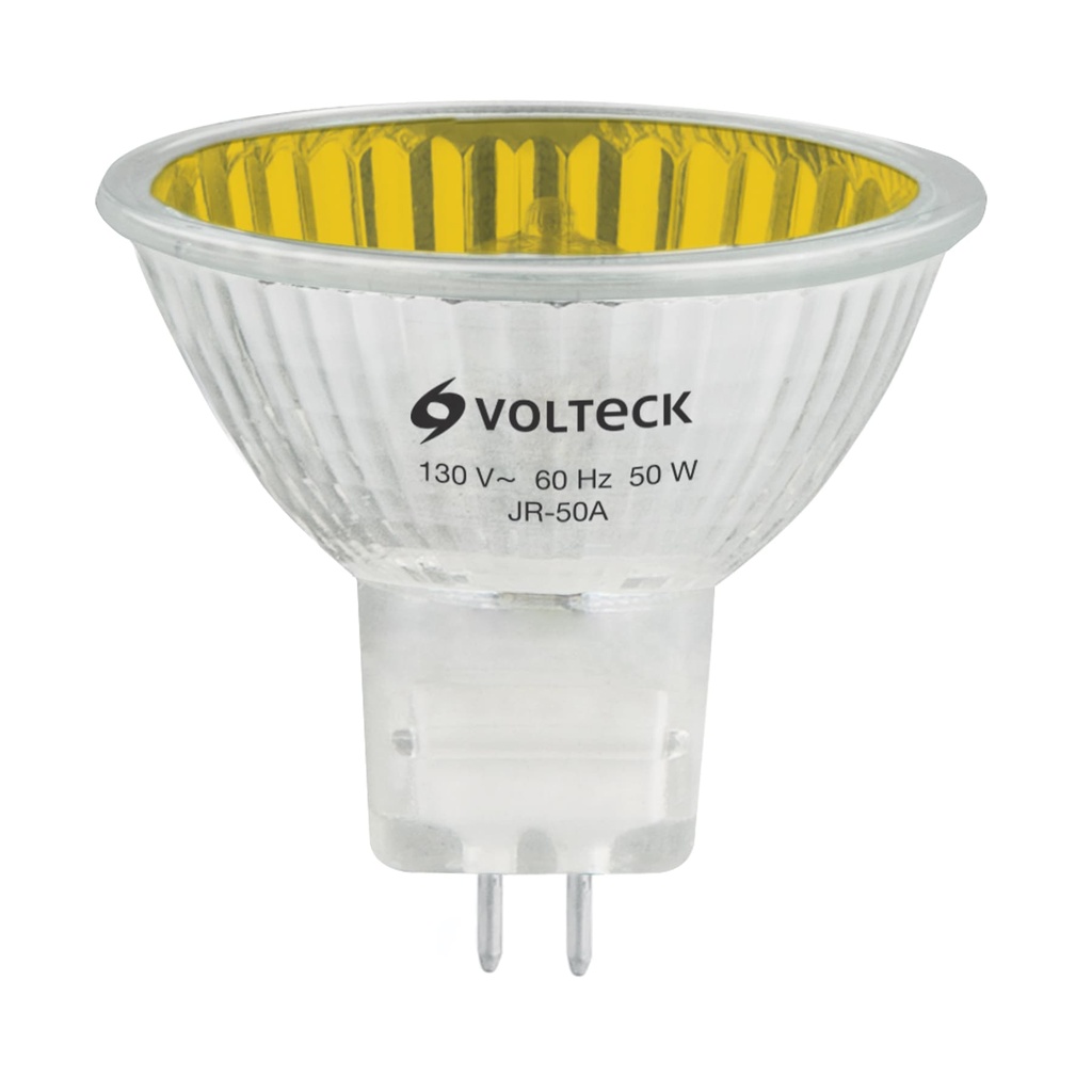 Lámpara de halógeno amarillo 50 W tipo MR16 en caja, Volteck - Pag 591