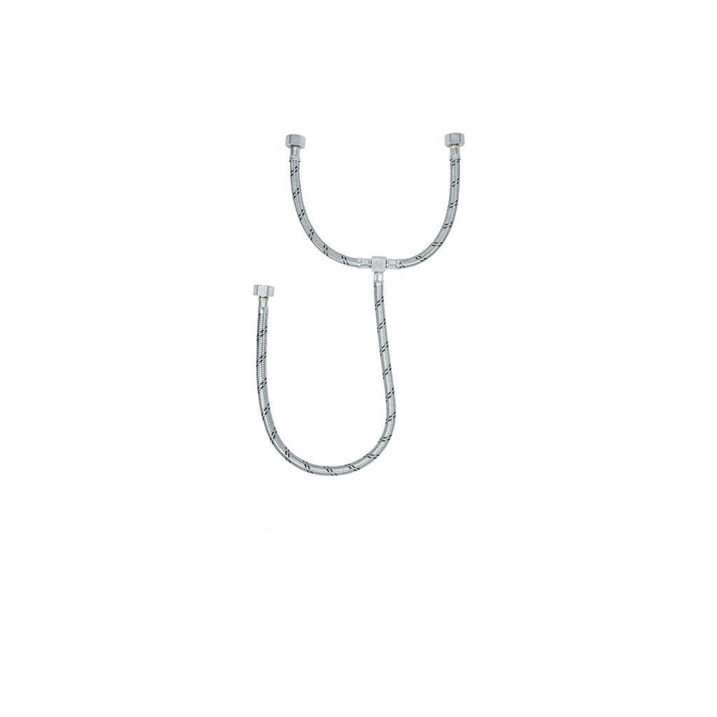 Manguera 'T', acero inox, 55 cm, para lavabo, Foset - Pag 678