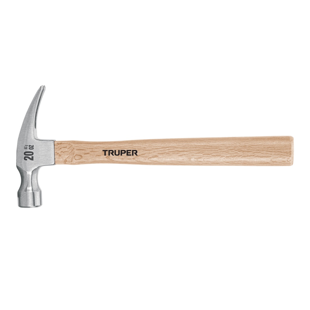 Martillo pulido 20 oz uña recta, mango madera, Truper - Pag 367