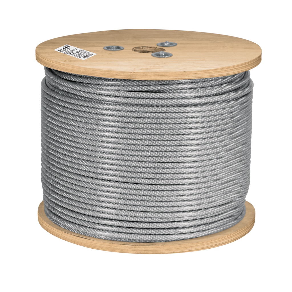 Metro cable flexible 3/16' acero 7x19 recubierto PVC, 300 m - Pag 736