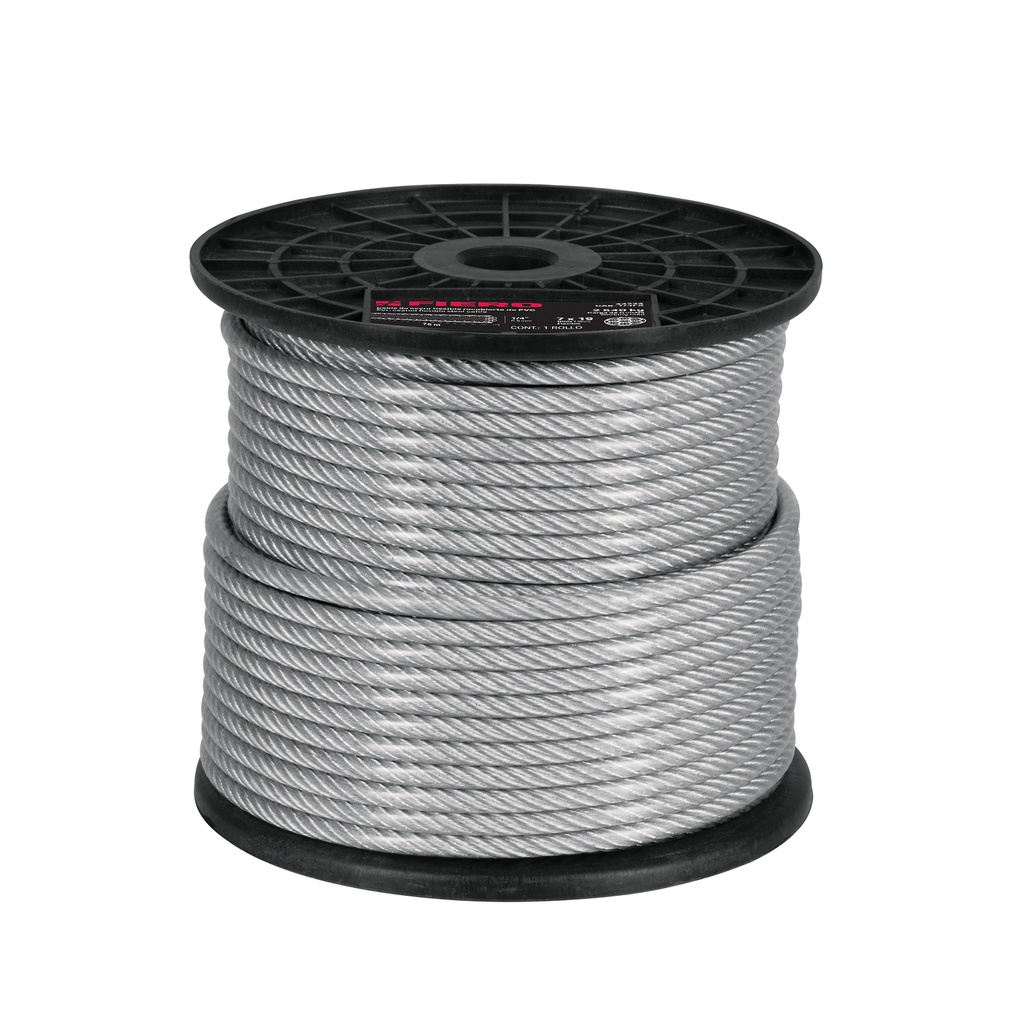 Metro cable flexible 3/16' acero 7x19 recubierto PVC, 75 m - Pag 736