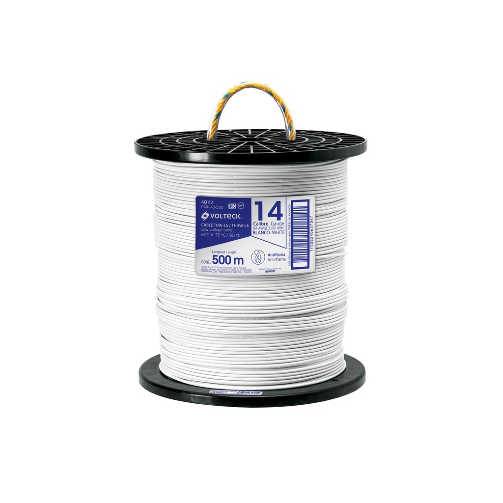 Metro de cable THHW-LS 14 AWG blanco en carrete de 500 m - Pag 548