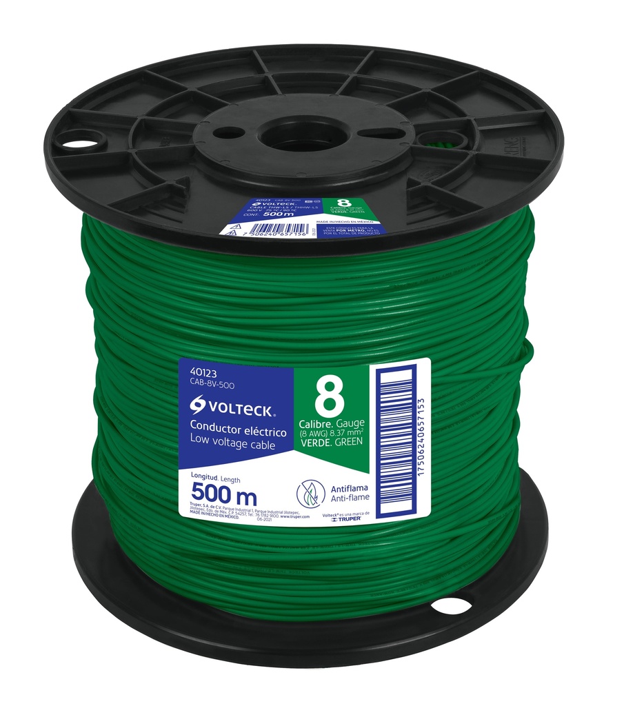 Metro de cable THHW-LS 8 AWG verde en carrete de 500 m - Pag 548