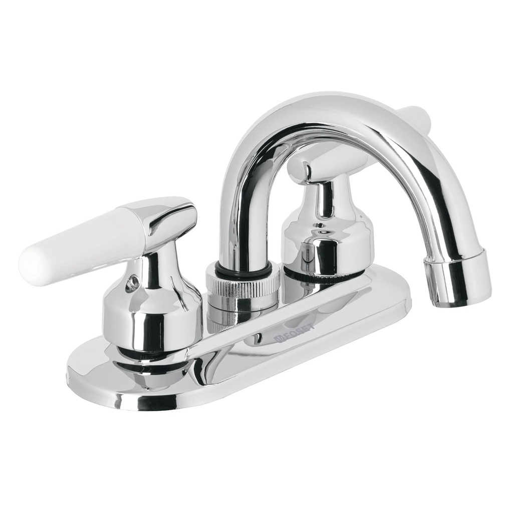 Mezcladora 4' para lavabo, cuello curvo, manerales cono - Pag 615