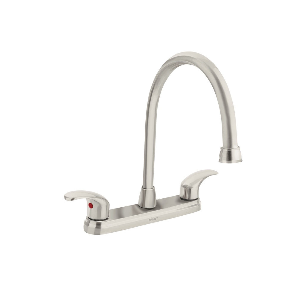 Mezcladora negro 8' para lavabo, cuello largo, palanca,Foset - Pag 627