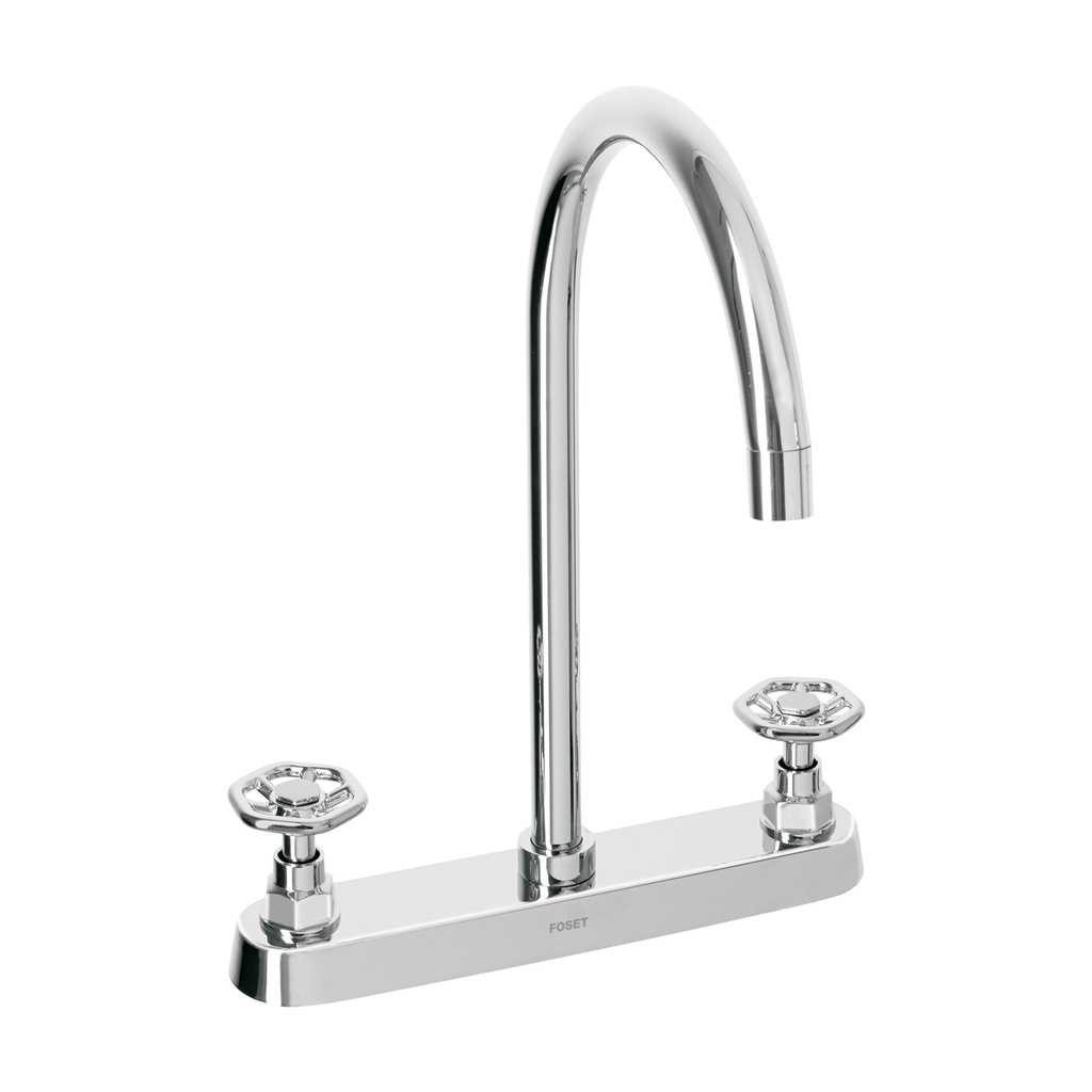 Mezcladora para fregadero, manerales redondos,cromo, Tubig - Pag 638