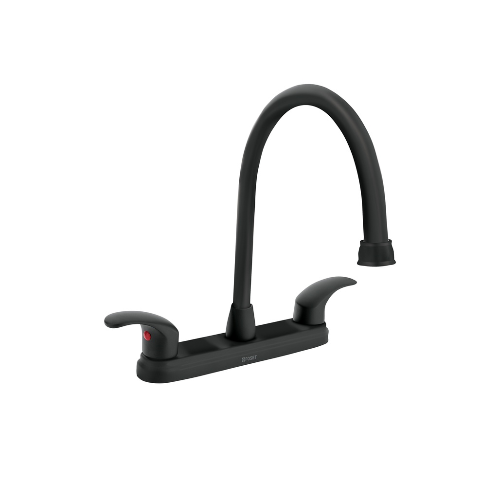 Mezcladora satín 8' para lavabo, cuello largo, palanca,Foset - Pag 627