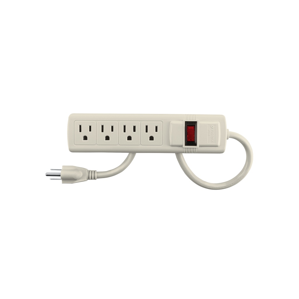Multicontacto 16 AWG uso rudo con 4 entradas, Volteck - Pag 565