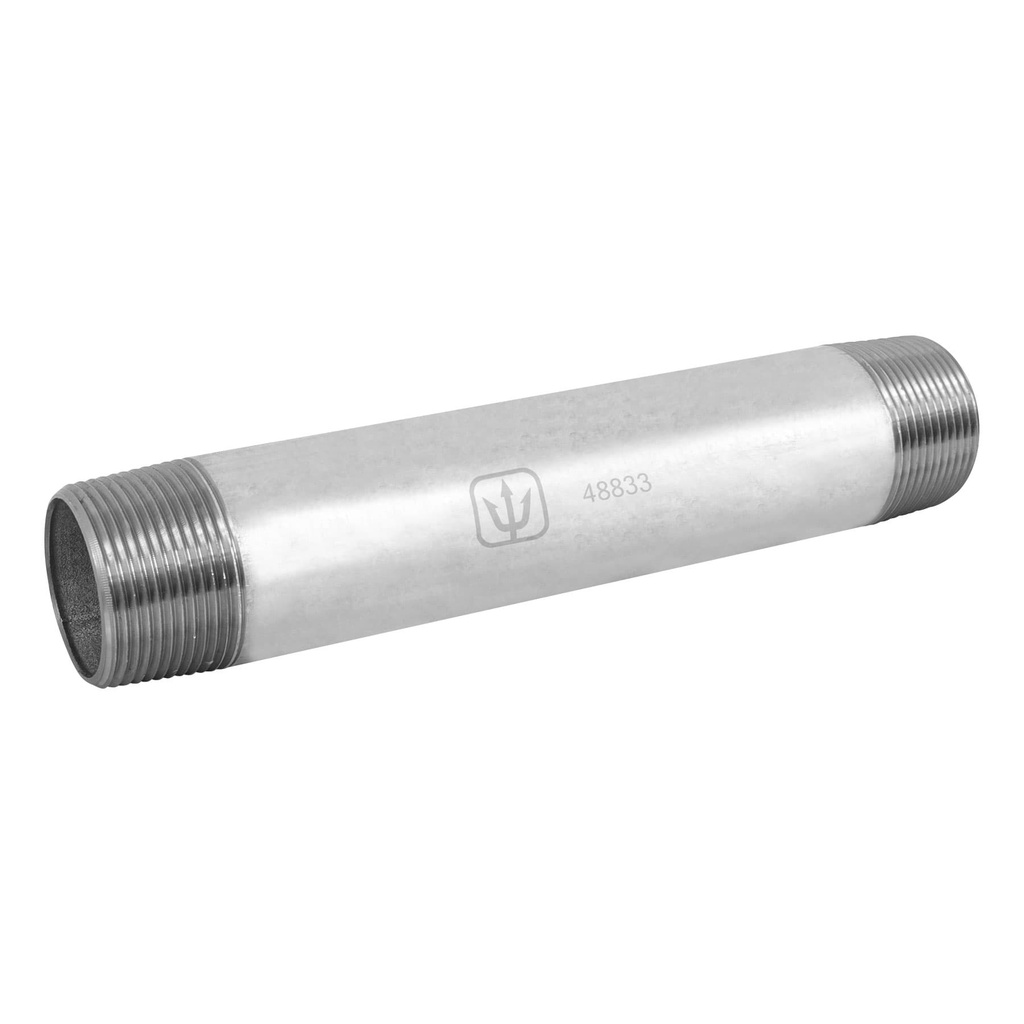 Niple de acero galvanizado 1-1/4 x 10', Foset - Pag 709