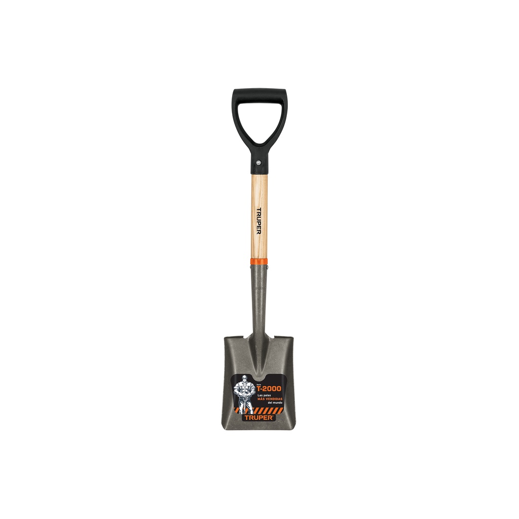Pala cajuelera cuadrada, puño 'D' mango de madera, Truper - Pag 384