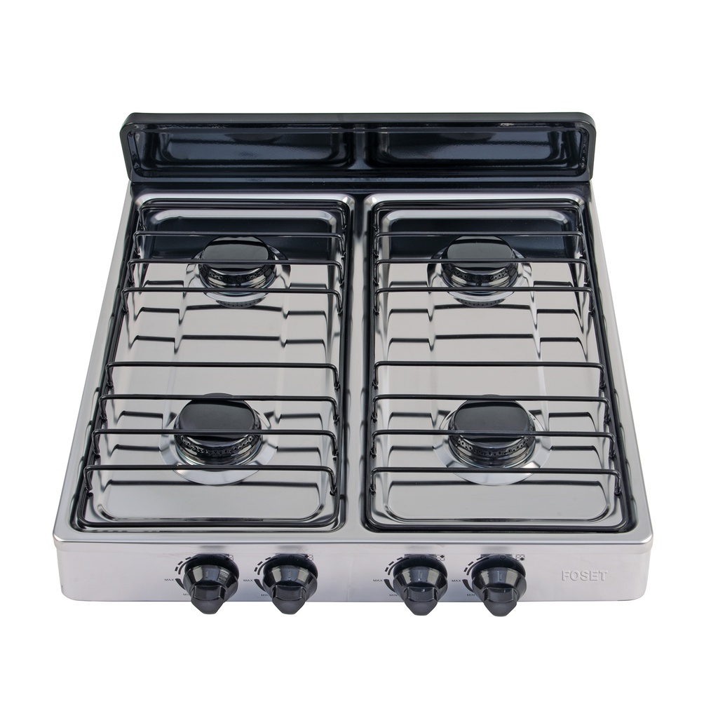 Parrilla de gas de sobreponer 4 quemadores, inox, Foset - Pag 551, 729