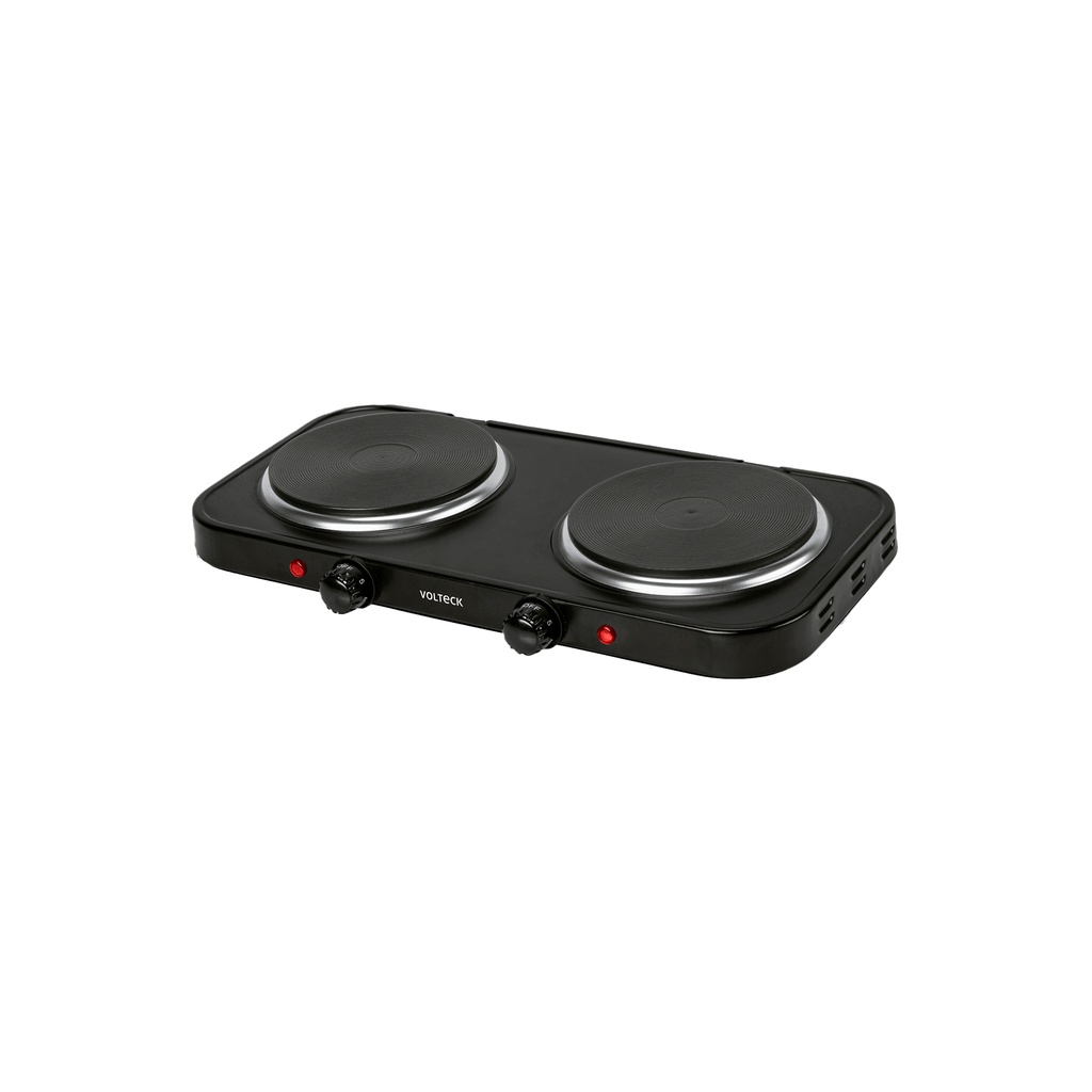 Parrilla eléctrica doble quemador tipo disco, negra, Volteck - Pag 549, 730