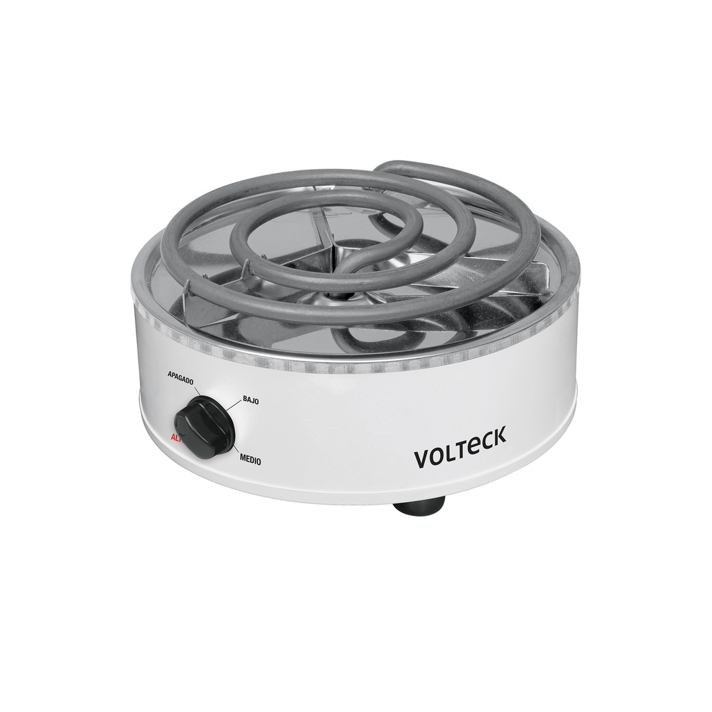 Parrilla eléctrica redonda de resistencia, blanca, Volteck - Pag 549, 730