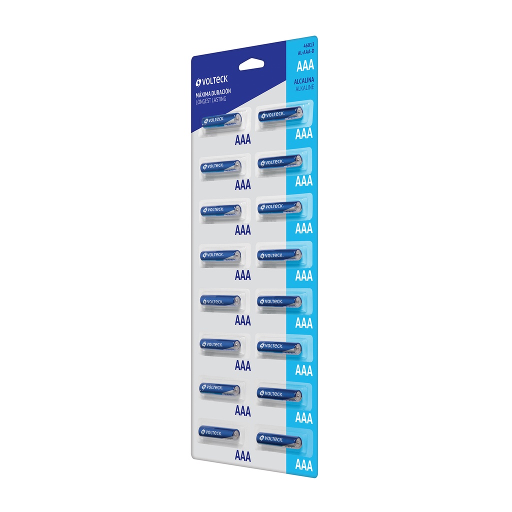 Pila alcalina AAA, despachador con 16 piezas, Volteck - Pag 571