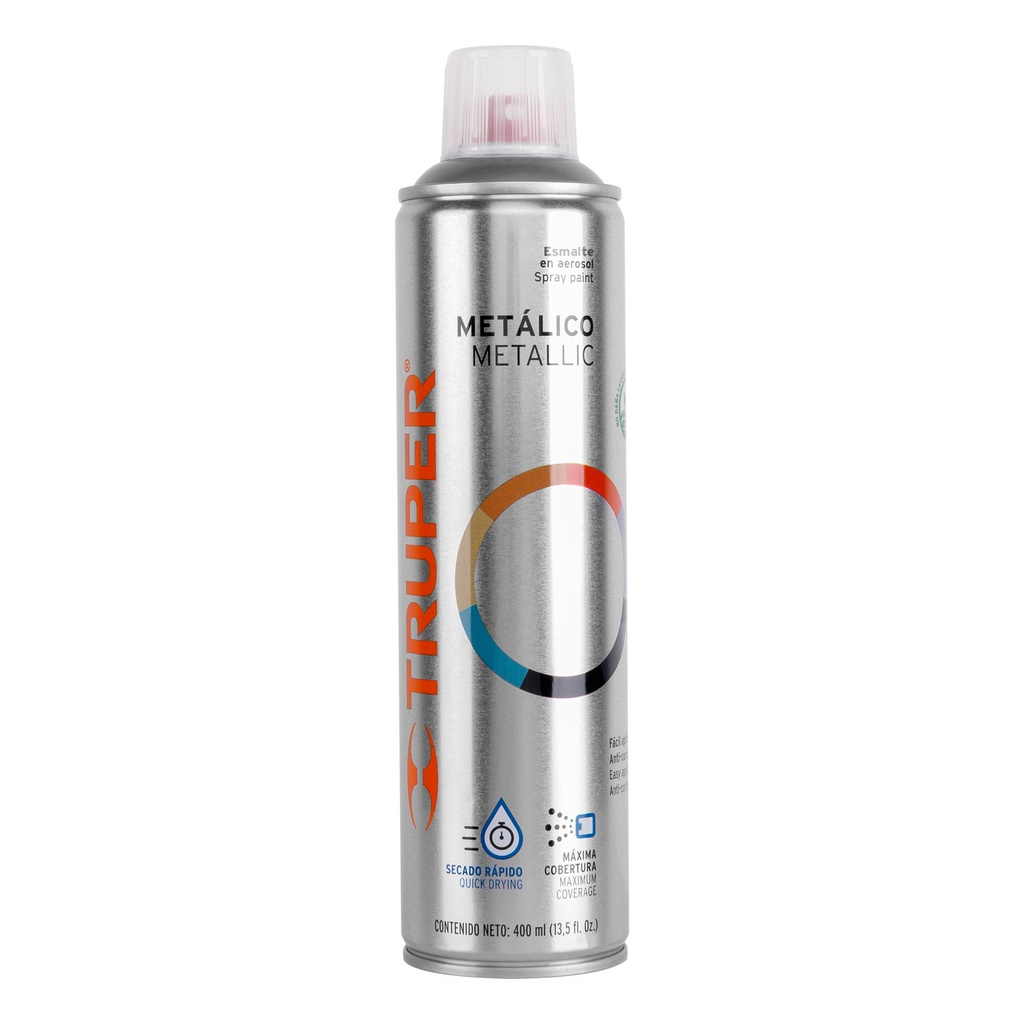 Pintura en aerosol, plata metálico, bote esbelto, 400 ml - Pag 396