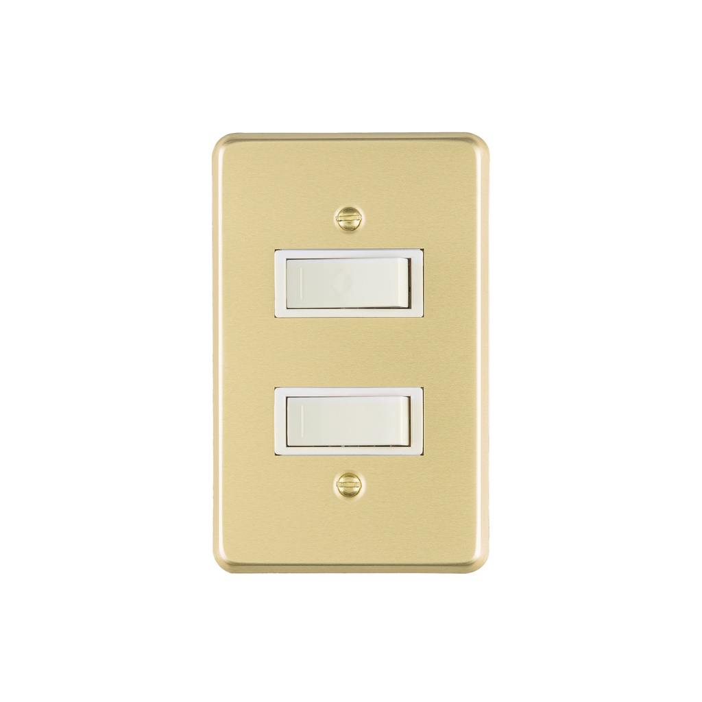 Placa armada 2 interruptores sencillos, línea Económica - Pag 539