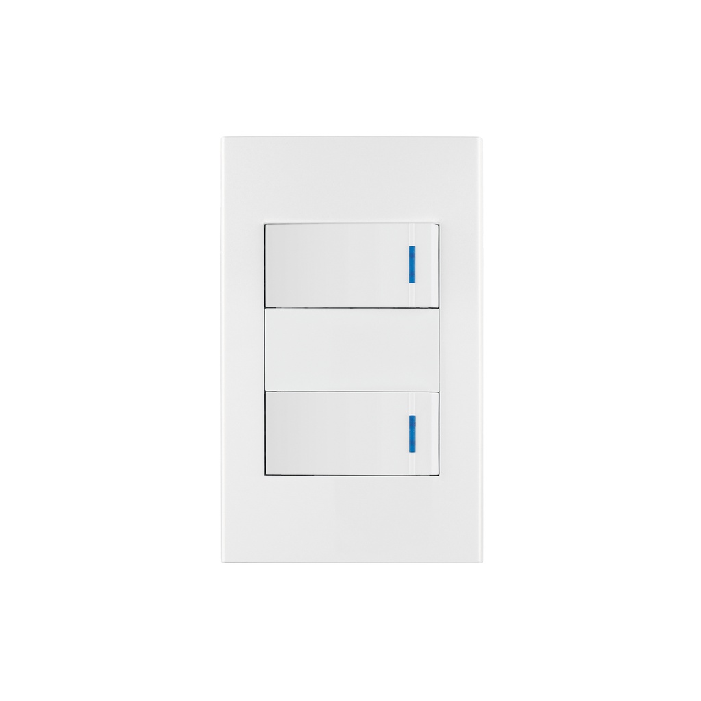Placa armada 2 interruptores, 1 módulo, Española, blanco - Pag 528