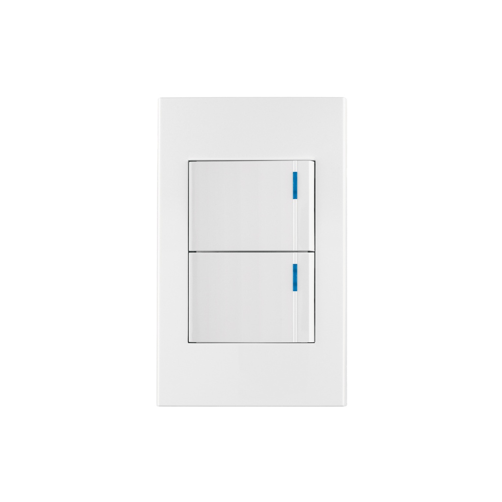Placa armada 2 interruptores, 1.5 módulos, Española, blanco - Pag 528