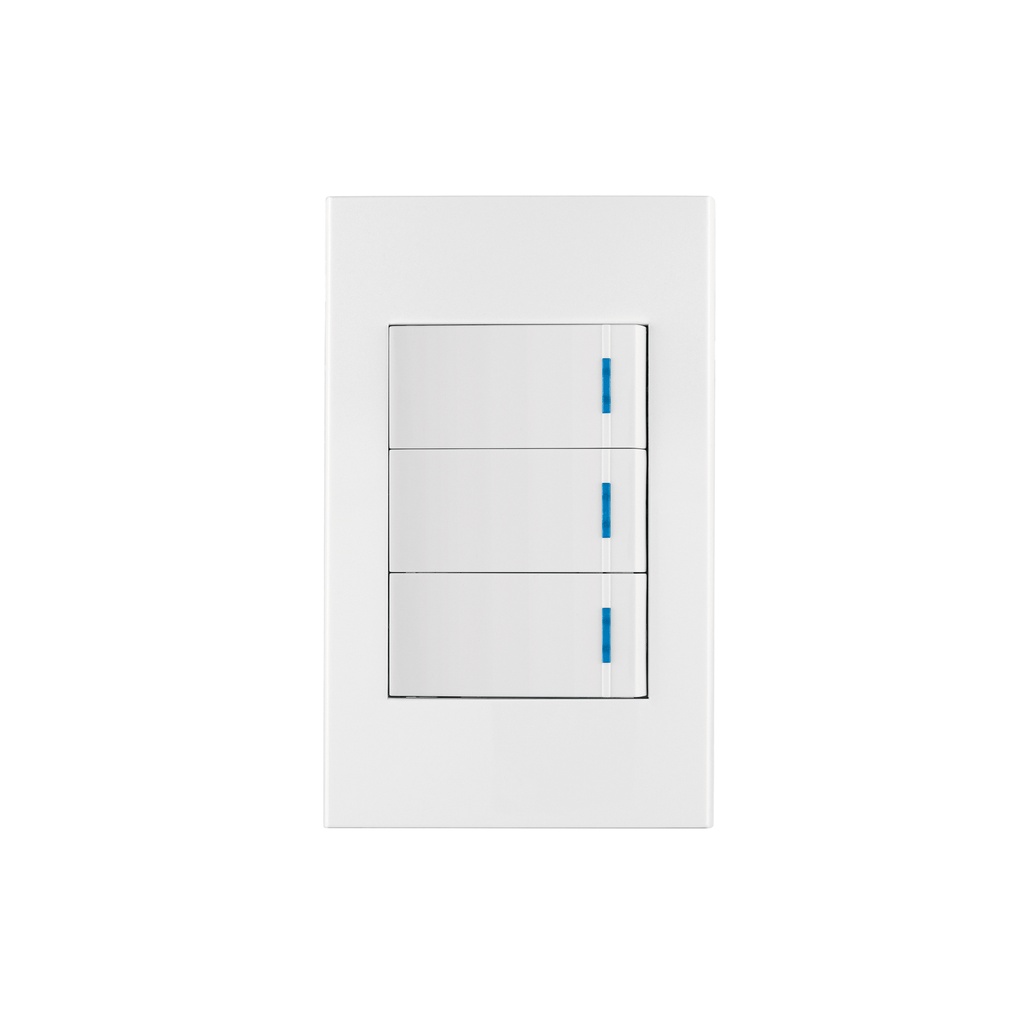 Placa armada 3 interruptores, 1 módulo, Española, blanco - Pag 528