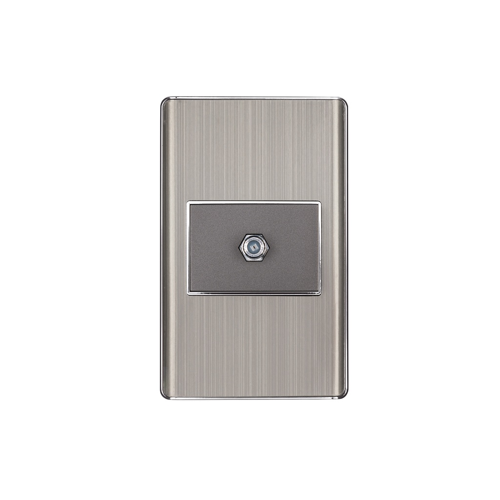 Placa armada acero inox 1 toma de TV, 1.5 módulos, Lisboa - Pag 533