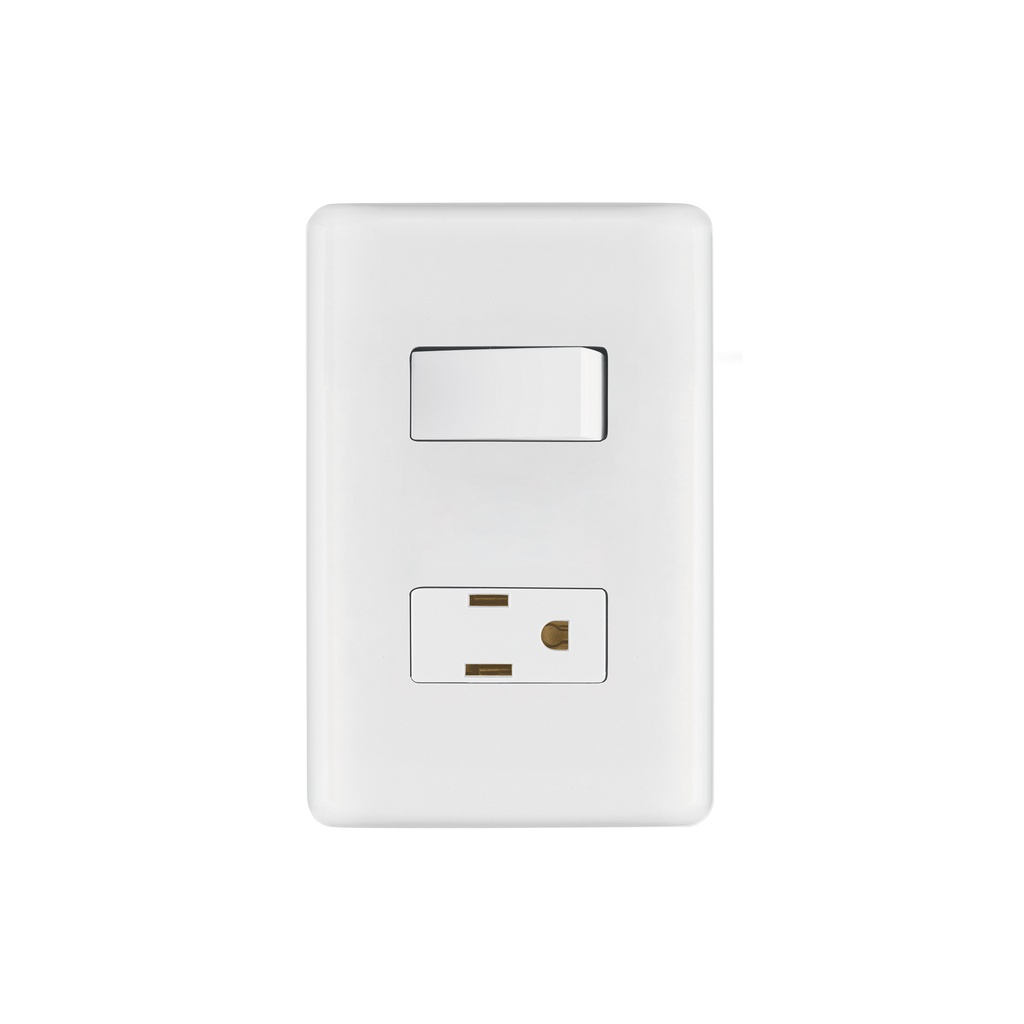 Placa armada contacto e interruptor sencillo, Volteck Basic - Pag 540