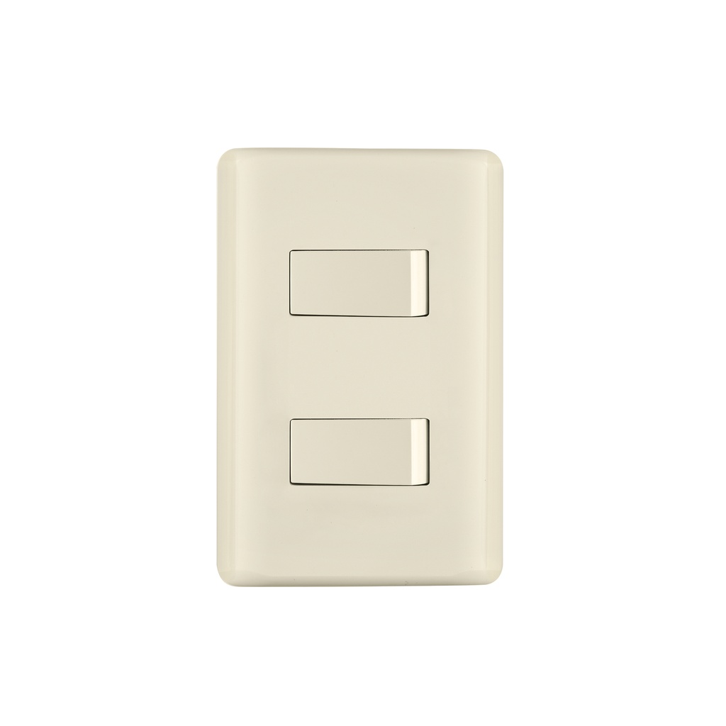 Placa armada, 2 interruptores, marfil, Volteck - Pag 540