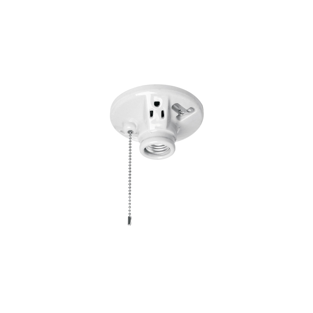 Portalámpara de porcelana, con ladrón y cadena, Volteck - Pag 568