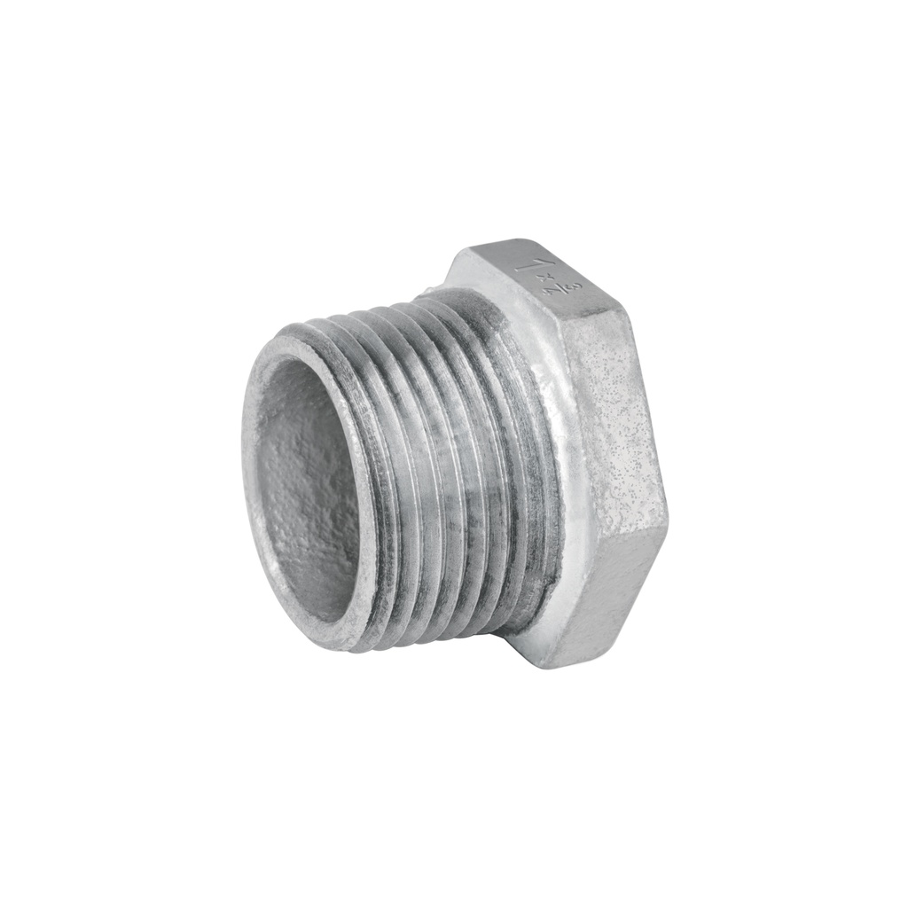 Reducción bushing acero galvanizado 1'x 3/4', Foset - Pag 709