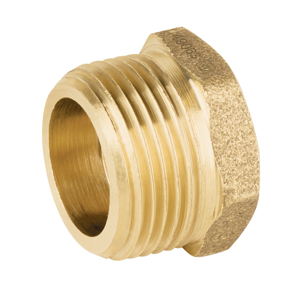 Reducción bushing de latón, 3/4' x 1/2', Foset - Pag 686