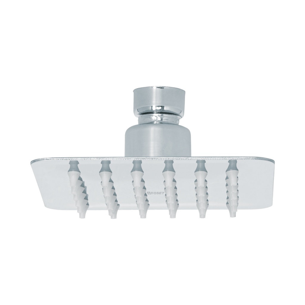 Regadera cuadrada 4', acero inox, sin brazo, cromo, Túbig - Pag 642