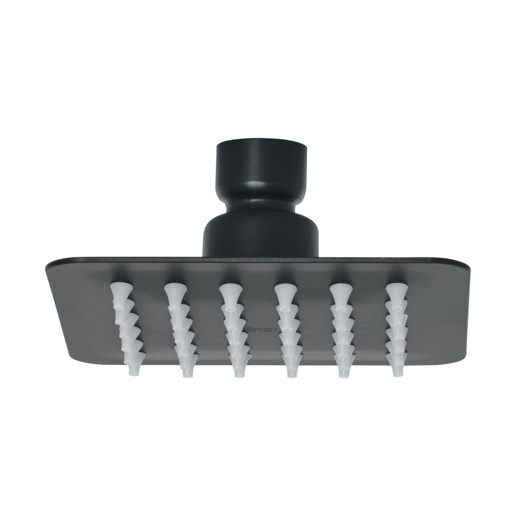 Regadera cuadrada 4', acero inox, sin brazo, negro, Tubig - Pag 642