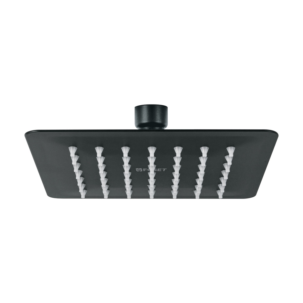 Regadera cuadrada 6', acero inox, sin brazo, negro, Túbig - Pag 642