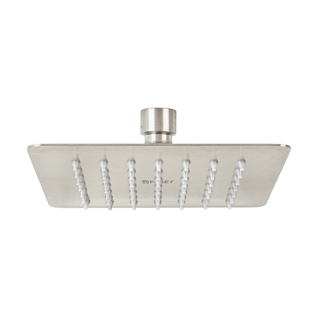 Regadera cuadrada 6', acero inox, sin brazo, satín, Túbig - Pag 642