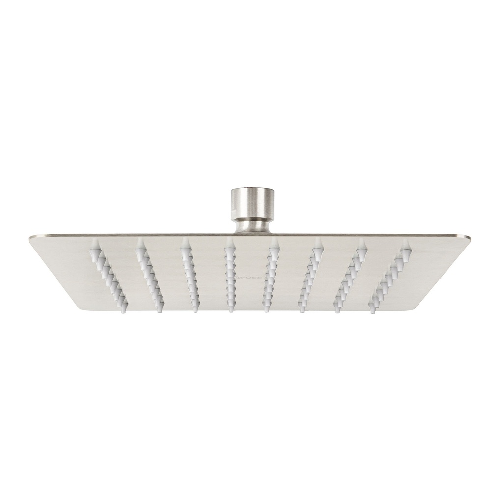 Regadera cuadrada 8', acero inox, sin brazo, satín, Túbig - Pag 642