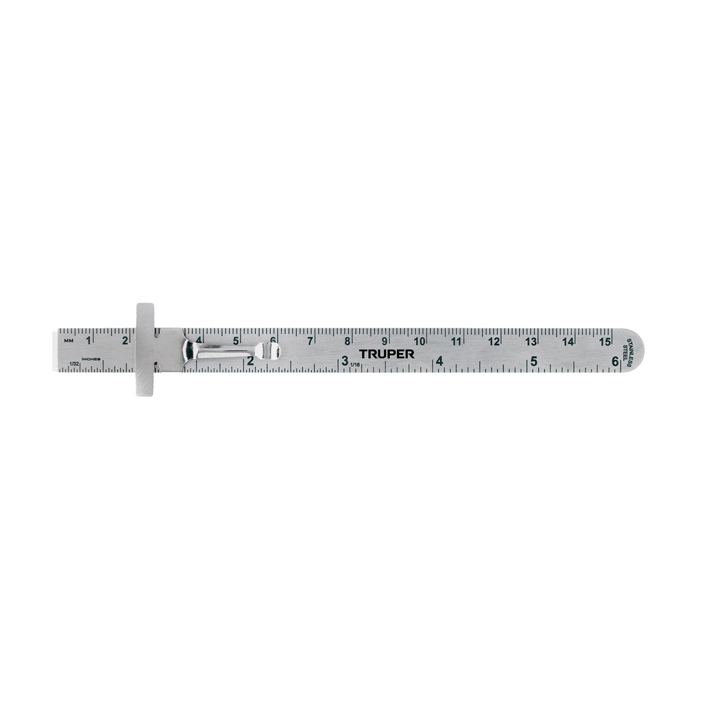 Regla 15 cm de acero inoxidable de bolsillo, Truper - Pag 199